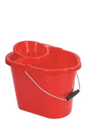 Picture of WQ12 Red Hygiene Mop Bucket 12L