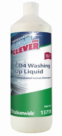 Picture of Clean and Clever Lemon Washing Up Liquid 1L 13710 CD2