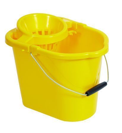 Picture of WQ12 Yellow Hygiene Mop Bucket 12L 55540
