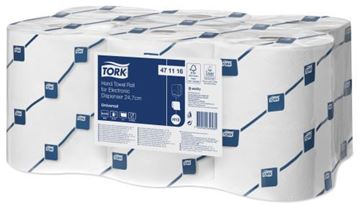 Picture of 471116 Tork Hand Towel Roll White 1ply 24.7cm x6