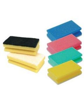 Picture of Yellow Finger Grip Sponge W/ Non Scratch Scourer