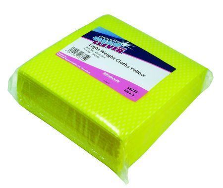 Picture of Clean and Clever Light Weight YELLOW 40gsm Cloths x50