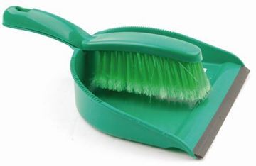 Picture of Plastic Dustpan & Brush Soft Green