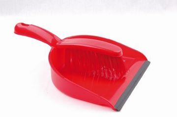 Picture of Plastic Dustpan & Brush Stiff Red 104942R