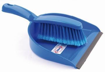 Picture of Plastic Dustpan & Brush Soft Blue
