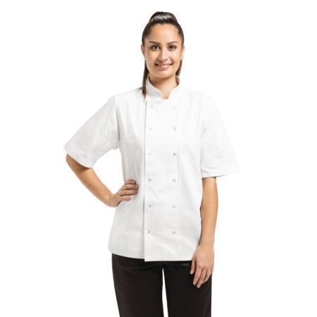 Picture of Whites Vegas Unisex Chef Jacket Short Sleeve White - M