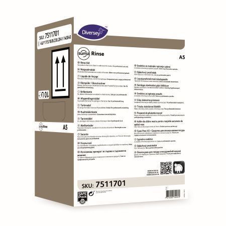 Picture of SUMA RINSE AID LIQUID SAFEPACK A5 1X10LT