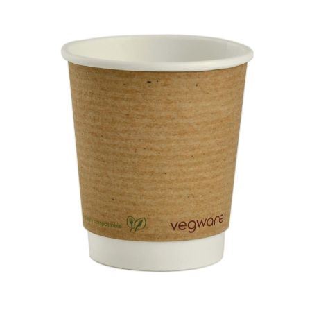 Picture of GH020 Vegware Compostable Hot Cups 8oz x500