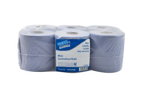 Picture of Clean and Clever C/Feed Roll Blue 2Ply 150m x6   12240