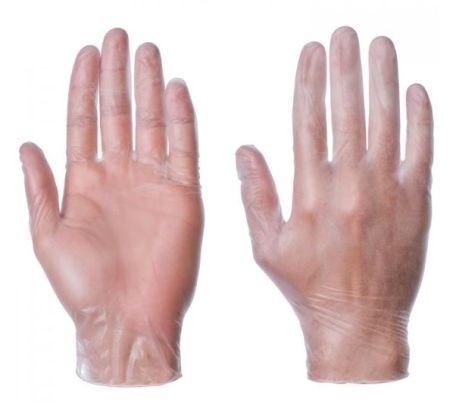 Picture of Clear Vinyl Disposable PF Gloves Small x100