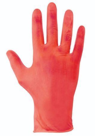 Picture of GD17 Red P/F Vinyl Gloves Medium x100