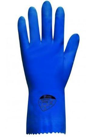 Picture of Optima Mediumweight Rubber Glove Blue Small