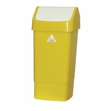 Picture of 50L Swing Top Bin M/Yellow Std